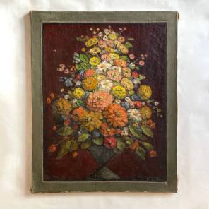 Floral Still Life Oil on Canvas 